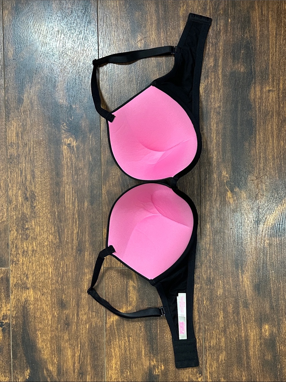 VS PINK Wear Everywhere Super Push-Up 36DD 🖤💖 Like New - Picture 5 of 8